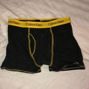 Yellow and black Calvin Klein underwear